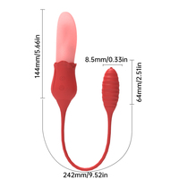 Silikon-Zungenvibrator für Frauen - USB-Aufladbar IPX6 Wasserdicht Verlängert Sexdauer & Erwachsenen-Stimulation