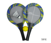 Oferta Especial: Juego de Raquetas de Bádminton y Tenis de PVC Resistentes para Niños Yuheng, Varios Tamaños con Diseños Coloridos, Incluye Pelota de Bádminton
