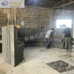 New Magic Stone Custom Precast Concrete Bench Modern Minimalist Outdoor Landscape <b>Cement</b> Bench XMS-PJ 3CM Thickness - Product Image 4