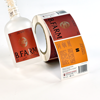 Etiquetas Adhesivas Personalizadas Negras Premium para Botellas de Whisky y Vino, Impresión UV Brillante, Lámina Dorada en Relieve, OEM