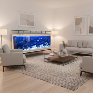 Acuario de Cristal Transparente de Lujo Personalizado, 50W, para Sala de Estar, 120L, Ecológico, para Peces Dorados, con Personalización de Paisajismo - Product Image 3