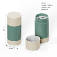 Contenant rond en plastique PP Choebe 35ml 50ml 75ml 35g 50g 75g à remplissage par le bas pour déodorant stick avec bouchon à vis, anti-transpirant, soins de la peau