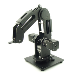Hợp kim nhôm đen 6061 3 chiếc Động cơ bánh răng 42 + Cánh tay robot cơ khí 3 trục Cánh tay robot 3-DOF - Product Image 1