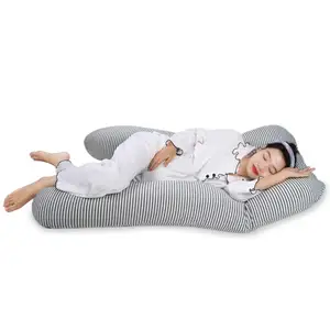 Çıkarılabilir kapak U şekilli tam vücut uyku annelik gebelik yastıklar göbek desteği için