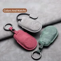 Housse de télécommande de voiture pour GWM HAVAL H6 M6 pour ORA Good Cat White Cat IQ Leather Auto Key Fob Shell Keychain