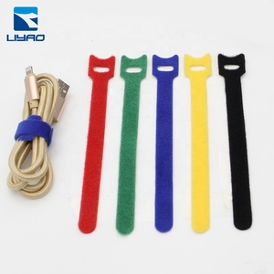 Stokta naylon geri Baack kablo bağları depolama tel için cırt cırt siyah kırmızı sarı mavi yeşil - Product Image 4