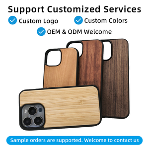 Étuis en bois pour téléphones portables, bois naturel de luxe, biodégradable, vente en gros pour iPhone 17 16 15 14 13 12 11 Pro Max - Product Image 1