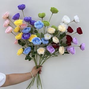 Luxueux Bouquet de pivoines à 5 têtes Real Touch Fleurs artificielles pour centres de table de cérémonie de <span class=keywords><strong>mariage</strong></span> et décor de table de réception - Product Image 1