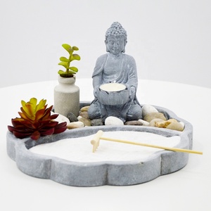 Fontana Zen Buddha in Resina per Interni con Sabbia, Rocce e Rastrello, Souvenir Feng Shui - Product Image 4