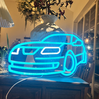 Lumières LED néon personnalisables pour voiture, luminosité réglable, lumières néon avec logo de course, cadeaux de vacances, chambres de garçons, salles de jeux