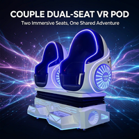 Simulateur de vol VR 9D en forme d'œuf, machine de balade VR pour parcs d'attractions et équipements de divertissement intérieurs