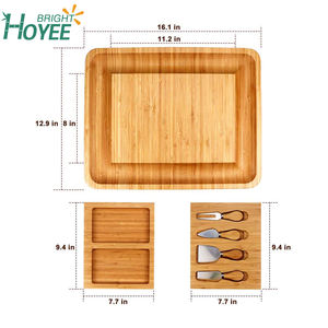 Plateaux <span class=keywords><strong>à</strong></span> <span class=keywords><strong>fromage</strong></span> avec tiroir caché, <span class=keywords><strong>plateau</strong></span> et <span class=keywords><strong>plateau</strong></span> de service <span class=keywords><strong>à</strong></span> <span class=keywords><strong>fromage</strong></span> en bambou, pour le vin, 12 pièces - Product Image 5