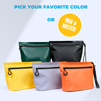 Pochette étanche en PVC 3L avec fermeture à fermoir pour tous les articles de toilette, voyages et plage