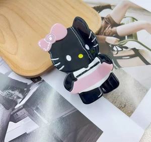 Pince à <span class=keywords><strong>cheveux</strong></span> artisanale en acétate JingLan, style japonais et coréen, écologique, de haute qualité, colorée, à thème animalier, motif chat de dessin animé, pour femmes - Product Image 5