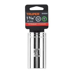 Truper D-1238-EL Bussole Lunghe 1-3/16' a 12 Punte Attacco da 1/2' Grado Fai-da-te Finitura Cromata per Manutenzione Riparazione Personalizzabile OEM - Product Image 1