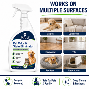 Bio-Enzymatic Dog Cat <strong>Pet</strong> Odour and Stain <strong>Remover</strong> Safe <strong>Pet</strong> Urine Food Vomit Odors Eliminator Spray for Home - Product Image 3
