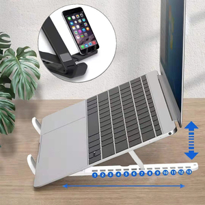 2 en 1 Support portable réglable multi-angle pour ordinateur portable pour bureau avec support pour téléphone pour Macbook Notebook - Product Image 5