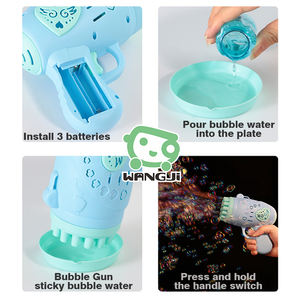 Máquina de burbujas eléctrica automática para niños, juguete de pistola de burbujas de colores - Product Image 6