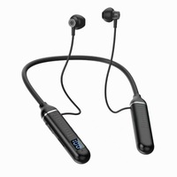 Écouteurs intra-auriculaires sans fil Bluetooth G02, longue autonomie, type tour de cou, pour le sport