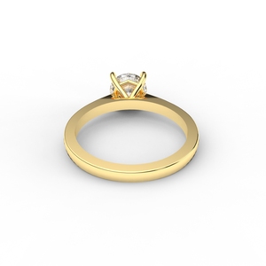 แหวนหมั้นเพชรเดี่ยวทรงกลมทองคำแท้ 14k ผลิตโดย OEM เพชรเพาะเลี้ยงในห้องปฏิบัติการ - Product Image 3