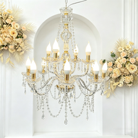 Lustre de luxe en acrylique pour mariage et fête, support d'arche, luminaires suspendus, centres de table