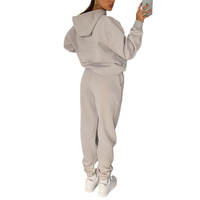 Nouvel Arrivage Ensemble de Survêtements Jogger Oversize Unisexe, Vierge, en Polaire Technique de Coton Épais pour l'Hiver, 2 Pièces pour Femme
