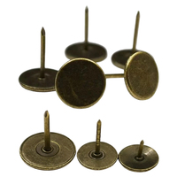 Clous décoratifs pour meubles à tête plate, clous de rembourrage, or, argent, bronze antique, canapé, chaise, bois, goujon, épingle à tête plate, attache métallique