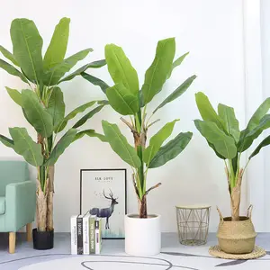 Bon accessoire de salon moderne fleur de cerisier artificielle bonsaï arbre banane en bois