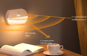 Luce Notturna LED Intelligente Moderna <span class=keywords><strong>a</strong></span> Luce Calda con Sensore di <span class=keywords><strong>Movimento</strong></span> e Funzionamento <span class=keywords><strong>a</strong></span> Batteria per Uso Domestico in Corridoi e Camere da Letto - Product Image 3