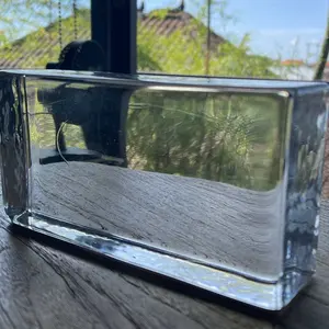 Bloc de brique en verre givré, décoratif de haute qualité, 12 pièces