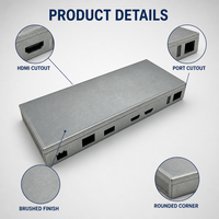 Boîtier de station d'accueil en aluminium personnalisé avec découpe pour ports HDMI pour mini PC, ordinateur portable, hub USB OEM