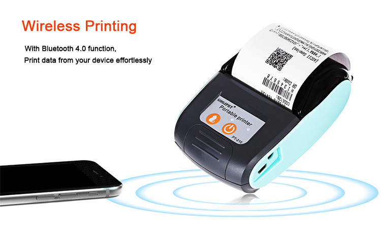 Good Quality Portable Blue Tooth Printer Goojprt PT-210 58mm Mini Thermal Receipt Printer with Leather Case Optional