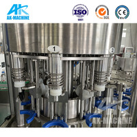 Équipement industriel de remplissage d'eau pure trois-en-un en acier inoxydable avec écran tactile PLC