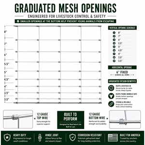 Hot Dipped Galvanized Field <b>Fence</b> Cattle <b>Fence</b> Hinge Joint Wire Mesh for Farm Livestock - Product Image 3