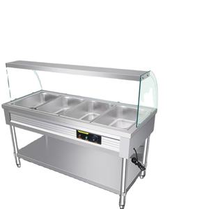 Camión de comida rápida Calentamiento Comercial Arroz Venta Cubierta de vidrio Vegetal Calefacción eléctrica Sopa Piscina Gachas Carro Cantina Puesto - Product Image 2