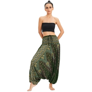 Vendita calda stile Thailand colore Vintage floreale bohémien <span class=keywords><strong>Yoga</strong></span> Sport Boho tuta <span class=keywords><strong>pantaloni</strong></span> per ragazze adulte - Product Image 4