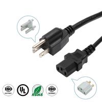 Cordon d'alimentation robuste en cuivre et PVC à trois broches avec prise IEC C13 modèle JT-3 IP12/IP11 pour usage industriel et hospitalier