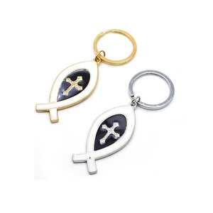 Llavero Creativo con Forma de Pez, Diseño Cruzado en Aleación de Zinc, Regalo Portátil para Comercio Exterior - Product Image 5
