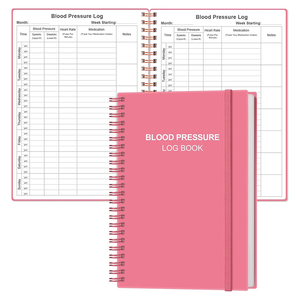 Carnet de suivi de la tension artérielle et de la fréquence cardiaque à domicile – Dimensions : Carnets de notes - Product Image 1