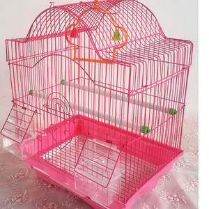 प्यारा पालतू पक्षी छोटे पिंजरे ब्लू गुलाबी पक्षी प्रजनन पिंजरे प्रजनन धातु लोहे के पिंजरे पक्षी - Product Image 5