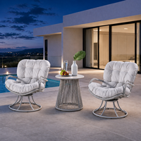 Ensemble de meubles de jardin modernes pour balcon extérieur, table basse et chaises