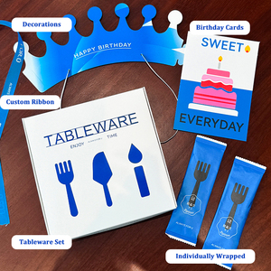 Boîte à gâteau personnalisée OEM ODM avec logo, fenêtre et ruban, sac de livraison isotherme, kit de vaisselle, boîte à gâteau d'anniversaire 4, 6, 8 pouces - Product Image 2
