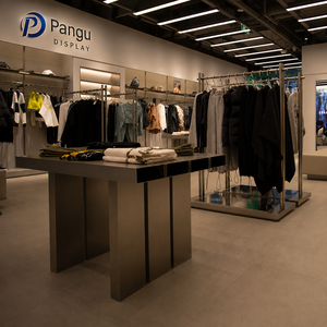 Rak Pajangan Pakaian Modern Mewah Kustom Terpasang di Dinding Dekorasi Interior Toko Pakaian Rak Pajangan Pakaian - Product Image 1