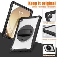 Casing Tablet dengan Penyangga untuk Samsung Galaxy Tab A9+ A11 Plus 11'' X238 X236, Pelindung Hibrida Tahan Banting untuk Seluruh Bodi