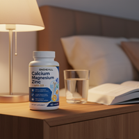 ONEHEALL Calcium Magnésium Zinc avec D3 Comprimés pour la santé immunitaire et digestive des adultes Sans gluten 60 comprimés