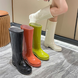 <span class=keywords><strong>Bottes</strong></span> <span class=keywords><strong>de</strong></span> <span class=keywords><strong>pluie</strong></span> tendance pour femmes, chaussures aquatiques à tige haute avec semelle intérieure en EVA, imperméables, antidérapantes, chaussures <span class=keywords><strong>de</strong></span> travail en caoutchouc - Product Image 6