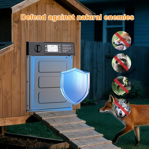Porte <span class=keywords><strong>automatique</strong></span> pour <span class=keywords><strong>poulailler</strong></span> avec panneau solaire en aluminium, contrôlée par application, anti-pincement, télécommande WiFi/BLE - Product Image 4