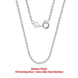 S925 Sterling Silver Jewelry Link Chains 925 Custom HIPHOP Satellite Curb Cuban Cross Ball Bead Snake Bone Box Chain Necklace