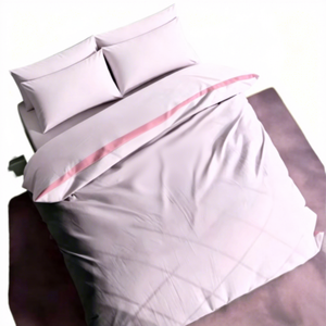 Ensemble de couette en microfibre rose clair et frais pour la chambre à coucher - Product Image 3