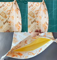 Ensemble de sacs à pain réutilisables en cire d'abeille pour le rangement en cuisine, sacs de rangement écologiques et biodégradables avec doublure en coton et lin